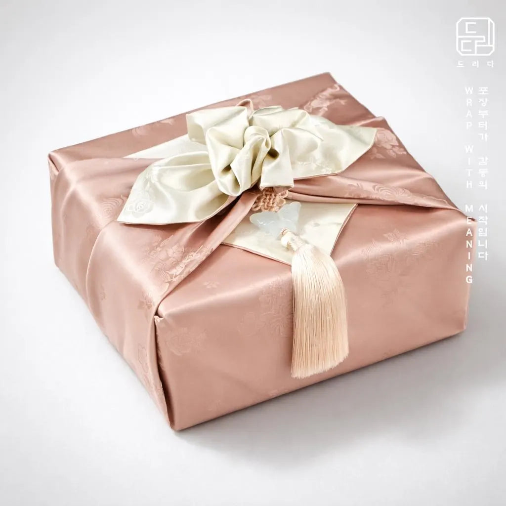 Floral Double Sided Bojagi (Light Ivory / Soft Beige)